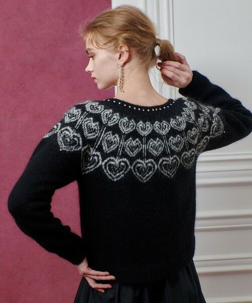 allureville / アルアバイル ブルゾン | 【LOULOU WILLOUGHBY】ハートJQニットブルゾン | 詳細12