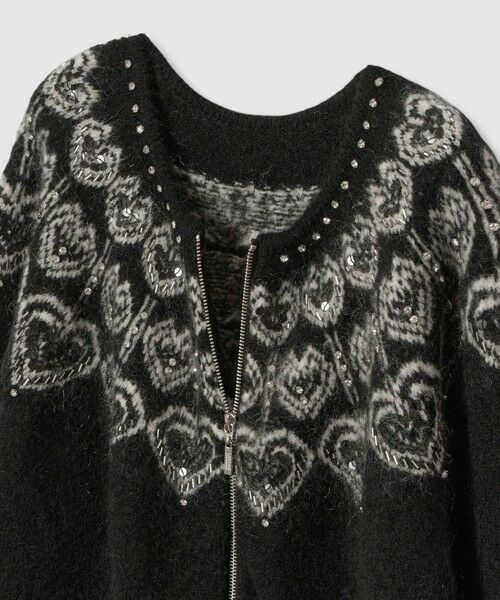 allureville / アルアバイル ブルゾン | 【LOULOU WILLOUGHBY】ハートJQニットブルゾン | 詳細16