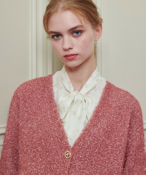 allureville / アルアバイル カーディガン・ボレロ | 【LOULOU WILLOUGHBY】フィルムラメミドルカーディガン | 詳細1