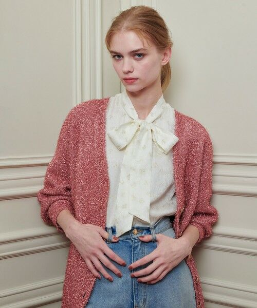 allureville / アルアバイル カーディガン・ボレロ | 【LOULOU WILLOUGHBY】フィルムラメミドルカーディガン | 詳細3