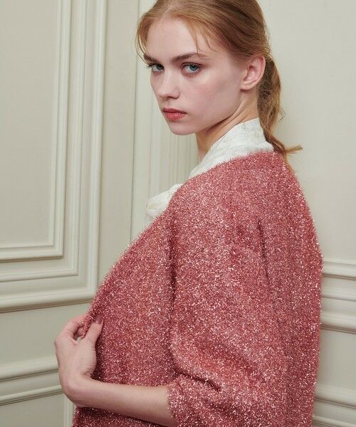 allureville/アルアバイル 【LOULOU WILLOUGHBY】フィルムラメミドルカーディガン ピンク (41) 02(M) allureville/アルアバイル 【LOULOU WILLOUGHBY】フィルムラメミドルカーディガン ピンク (41) 02(M)