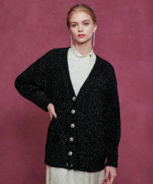 allureville / アルアバイル カーディガン・ボレロ | 【LOULOU WILLOUGHBY】フィルムラメミドルカーディガン | 詳細10