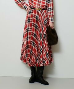 allureville / アルアバイル ロング・マキシ丈スカート | LISAチェックプリントプリーツスカート