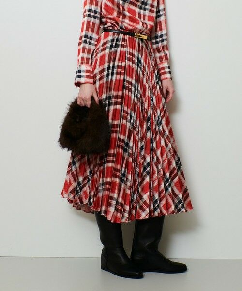 allureville / アルアバイル ロング・マキシ丈スカート | LISAチェックプリントプリーツスカート | 詳細1