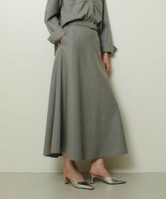 allureville / アルアバイル ミニ・ひざ丈スカート | サキソニーベルテッドナロースカート