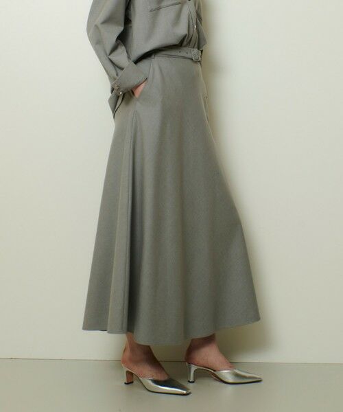 allureville / アルアバイル ミニ・ひざ丈スカート | サキソニーベルテッドナロースカート | 詳細12