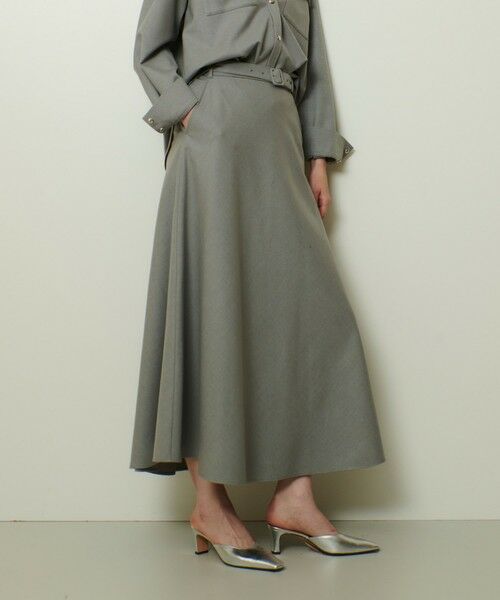 allureville/アルアバイル サキソニーベルテッドナロースカート グレー (92) 02(M) allureville/アルアバイル サキソニーベルテッドナロースカート グレー (92) 02(M)