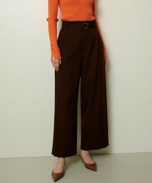 allureville / アルアバイル その他パンツ | ウールライクフランネルヨークレスパンツ(ブラウン (81))