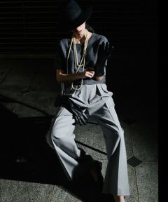 allureville / アルアバイル スラックス・ドレスパンツ | サキソニードットベルトパンツ