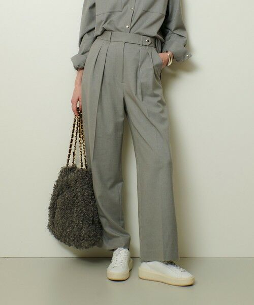 allureville / アルアバイル スラックス・ドレスパンツ | サキソニードットベルトパンツ | 詳細3