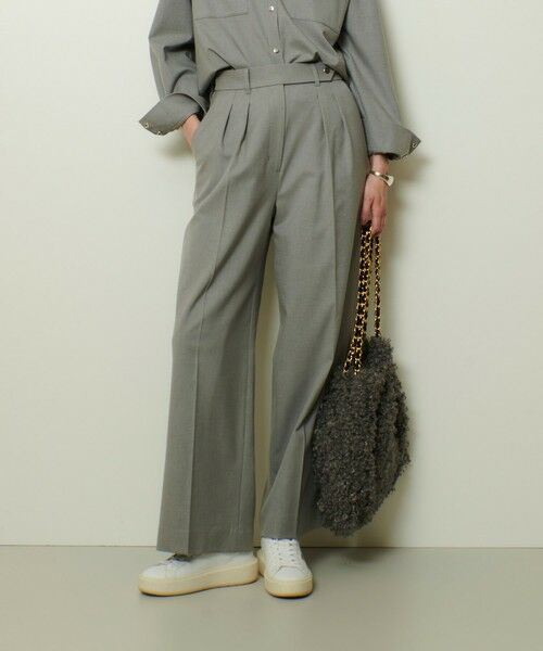 allureville / アルアバイル スラックス・ドレスパンツ | サキソニードットベルトパンツ | 詳細5