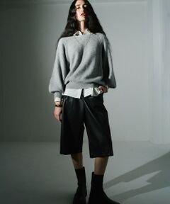 allureville / アルアバイル ショート・ハーフ・半端丈パンツ | フェイクレザーバミューダパンツ