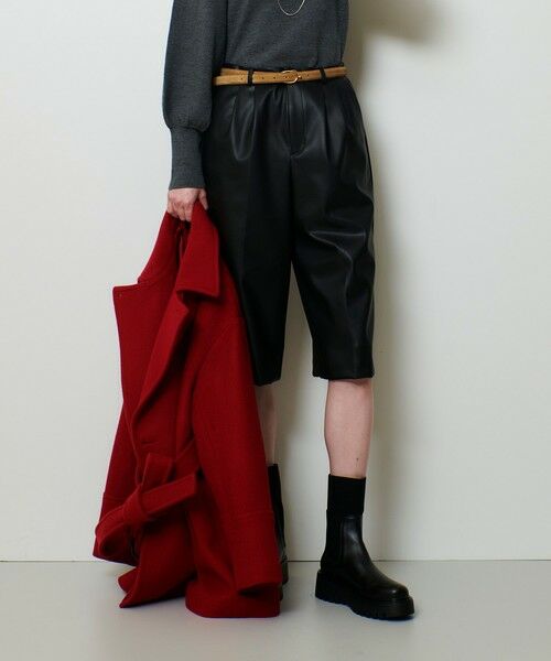 allureville / アルアバイル ショート・ハーフ・半端丈パンツ | フェイクレザーバミューダパンツ | 詳細2