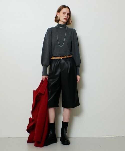 allureville / アルアバイル ショート・ハーフ・半端丈パンツ | フェイクレザーバミューダパンツ | 詳細3