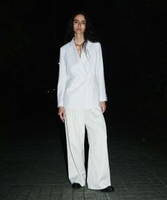 allureville / アルアバイル その他パンツ | ウールサテンハイウエストパンツ