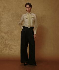 allureville / アルアバイル その他パンツ | ウールサテンハイウエストパンツ