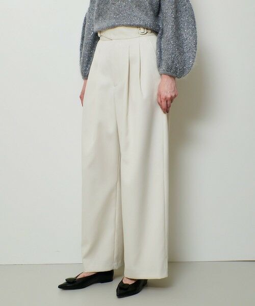 allureville / アルアバイル その他パンツ | ウールサテンハイウエストパンツ | 詳細1