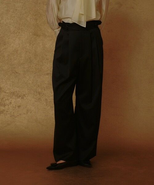 allureville / アルアバイル その他パンツ | ウールサテンハイウエストパンツ | 詳細13
