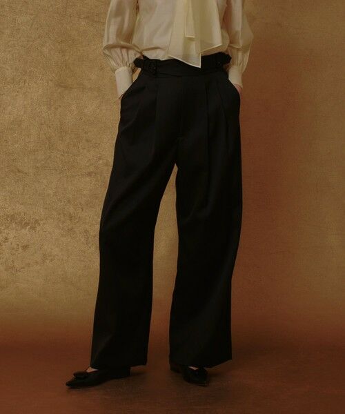 allureville / アルアバイル その他パンツ | ウールサテンハイウエストパンツ | 詳細14