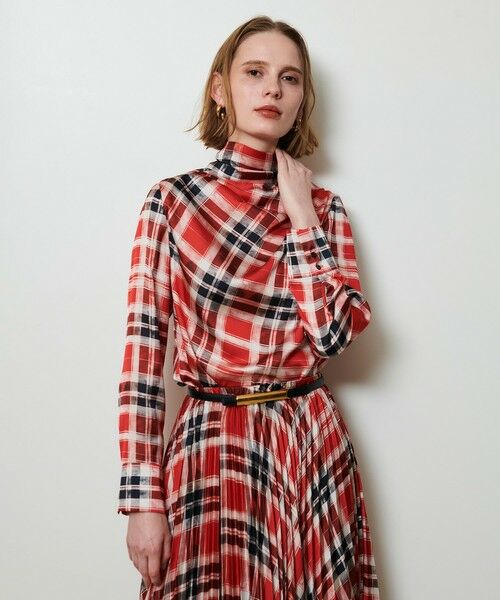 allureville / アルアバイル シャツ・ブラウス | LISAチェックプリントブラウス | 詳細1