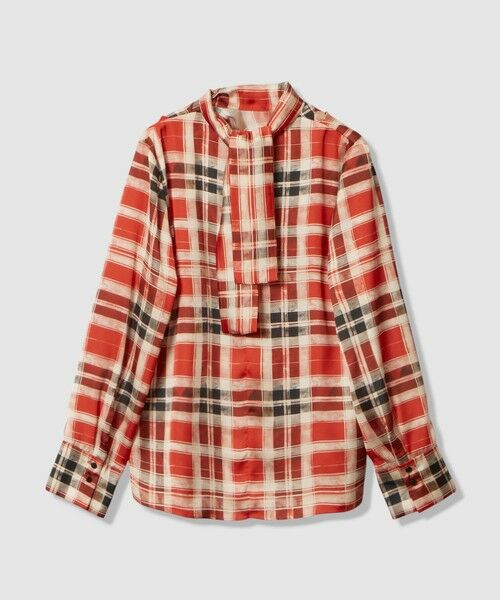 allureville / アルアバイル シャツ・ブラウス | LISAチェックプリントブラウス | 詳細6