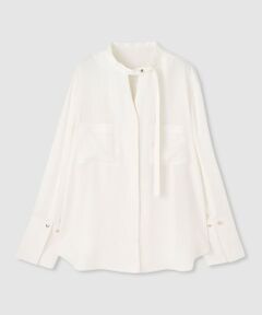 allureville / アルアバイル シャツ・ブラウス | ブライトツイルアシメボウブラウス