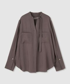 allureville / アルアバイル シャツ・ブラウス | ブライトツイルアシメボウブラウス