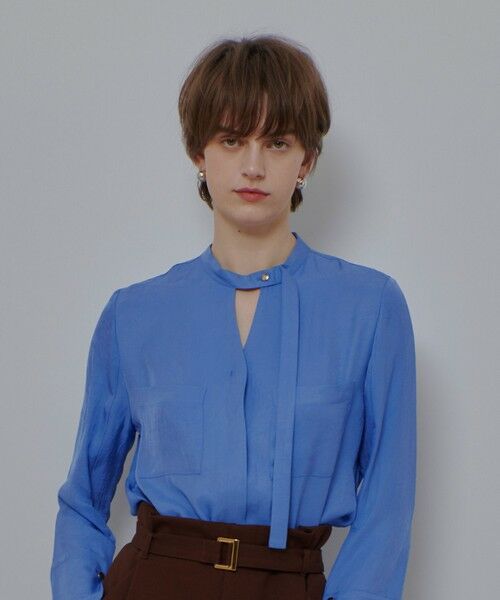 allureville / アルアバイル シャツ・ブラウス | ブライトツイルアシメボウブラウス | 詳細3