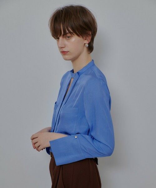 allureville / アルアバイル シャツ・ブラウス | ブライトツイルアシメボウブラウス | 詳細4