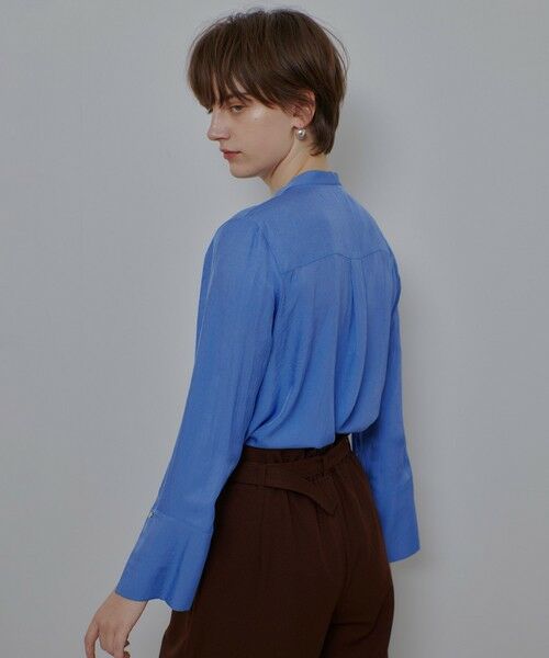 allureville / アルアバイル シャツ・ブラウス | ブライトツイルアシメボウブラウス | 詳細5