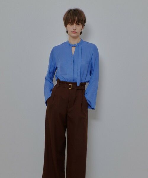 allureville / アルアバイル シャツ・ブラウス | ブライトツイルアシメボウブラウス | 詳細8