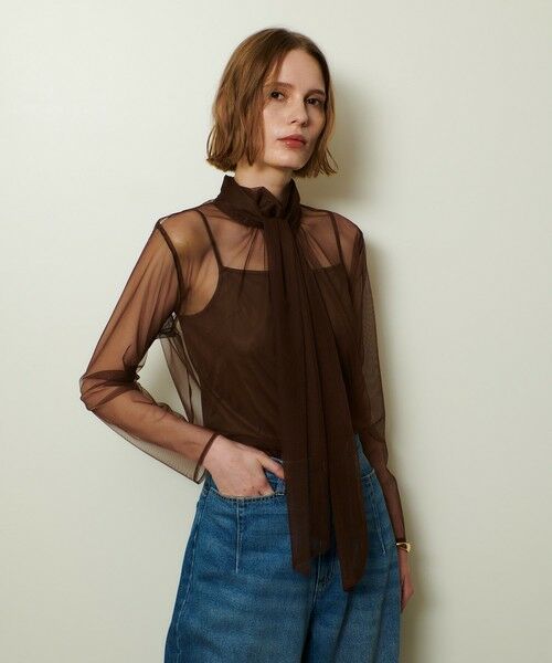 allureville / アルアバイル カットソー | チュールボウロングスリーブ プルオーバー | 詳細4