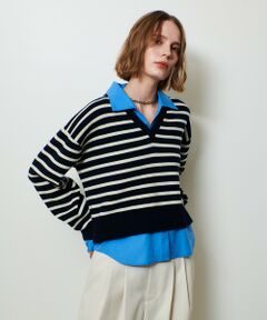 allureville / アルアバイル ニット・セーター | フェイクレイヤードスキッパープルオーバー