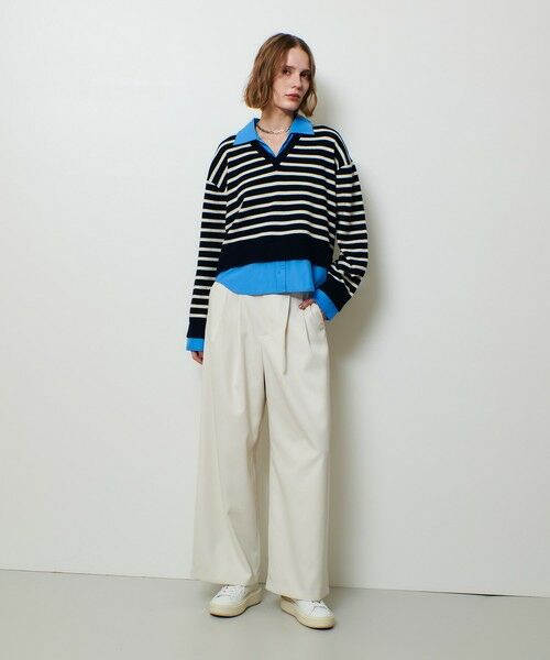 allureville / アルアバイル ニット・セーター | フェイクレイヤードスキッパープルオーバー | 詳細3