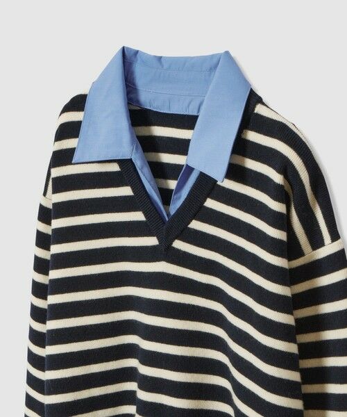 allureville / アルアバイル ニット・セーター | フェイクレイヤードスキッパープルオーバー | 詳細6