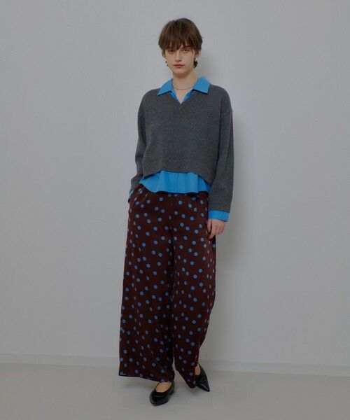 allureville / アルアバイル ニット・セーター | フェイクレイヤードスキッパープルオーバー | 詳細14