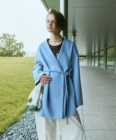 allureville / アルアバイル ダッフルコート | カシミヤ混リバーミドルラップコート