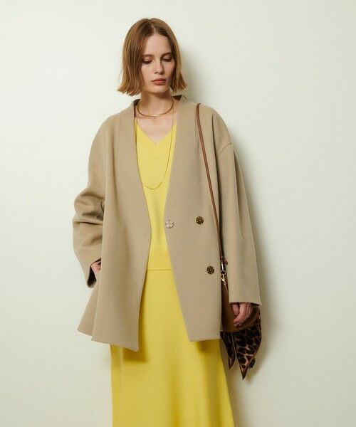 allureville / アルアバイル ダッフルコート | カシミヤ混リバーミドルラップコート | 詳細3
