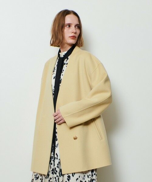allureville / アルアバイル ダッフルコート | カシミヤ混リバーミドルラップコート | 詳細12