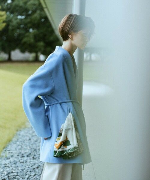 allureville / アルアバイル ダッフルコート | カシミヤ混リバーミドルラップコート | 詳細23