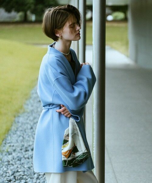 allureville / アルアバイル ダッフルコート | カシミヤ混リバーミドルラップコート | 詳細24