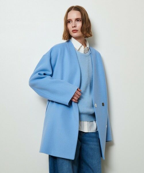 allureville / アルアバイル ダッフルコート | カシミヤ混リバーミドルラップコート | 詳細26