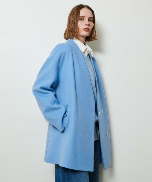 allureville / アルアバイル ダッフルコート | カシミヤ混リバーミドルラップコート | 詳細27