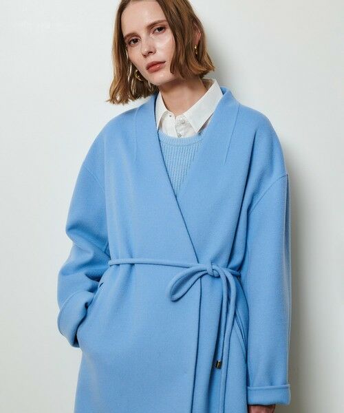 allureville / アルアバイル ダッフルコート | カシミヤ混リバーミドルラップコート | 詳細29