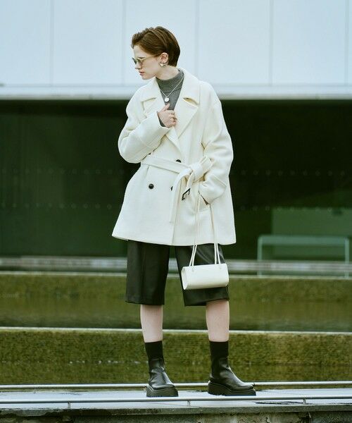 allureville / アルアバイル ピーコート | パイルメルトンデザインＰコート | 詳細2