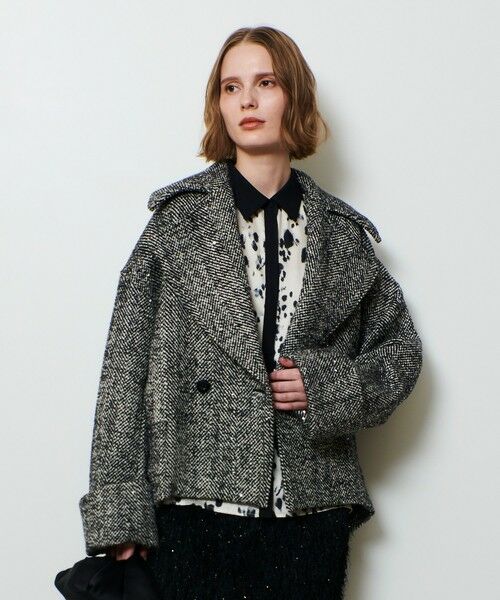 allureville / アルアバイル ダッフルコート | BONOTTOスパンコールショートコート | 詳細2