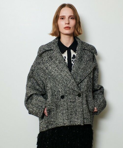 allureville / アルアバイル ダッフルコート | BONOTTOスパンコールショートコート | 詳細3