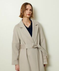 最終値下げ　美品　アルアバイルダッフルコート　グレージュ セール】 グログランフロントジップノーカラーコート （その他