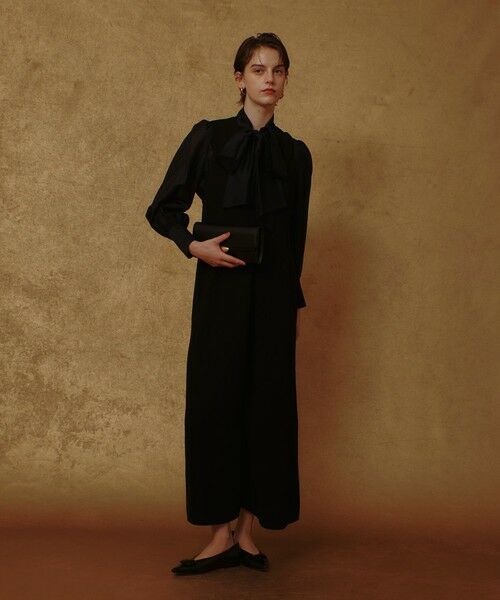 allureville / アルアバイル サロペット・オールインワン | バッククロスオールインワン(ブラック (95))