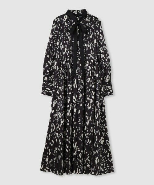 allureville / アルアバイル ロング・マキシ丈ワンピース | OFFICINAプリーツフレアワンピース(ブラック (95))